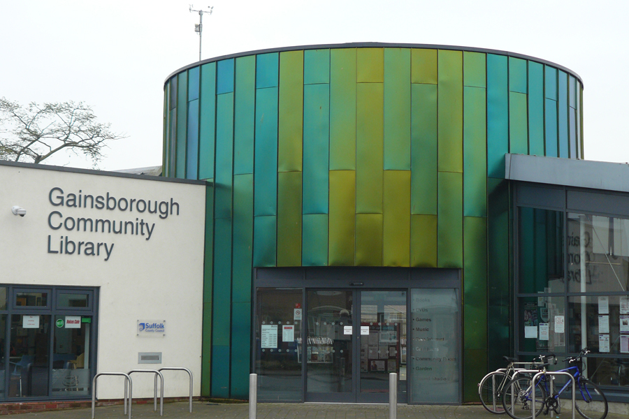 Photograph of the outside of the Gainsborough Community Library