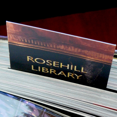 Rosehill Library celebratory book mark
