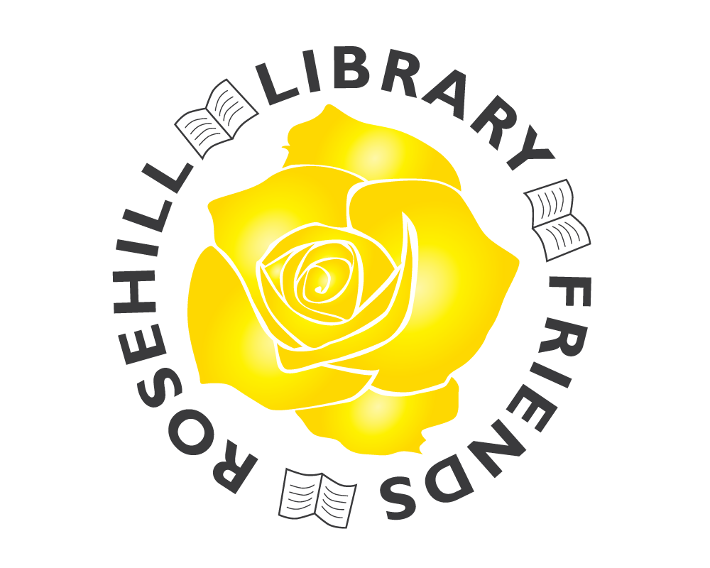 Rosehill Library Friends Logo - a yellow rose